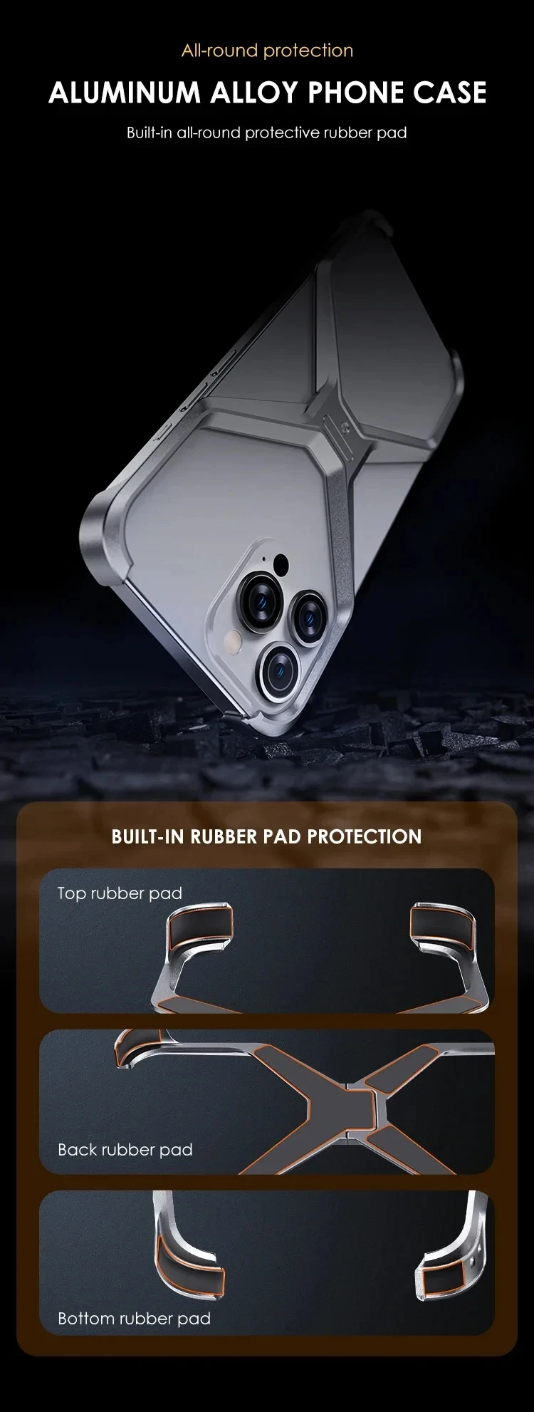 Metal exoskeleton Bumper X for iPhone Фото №6