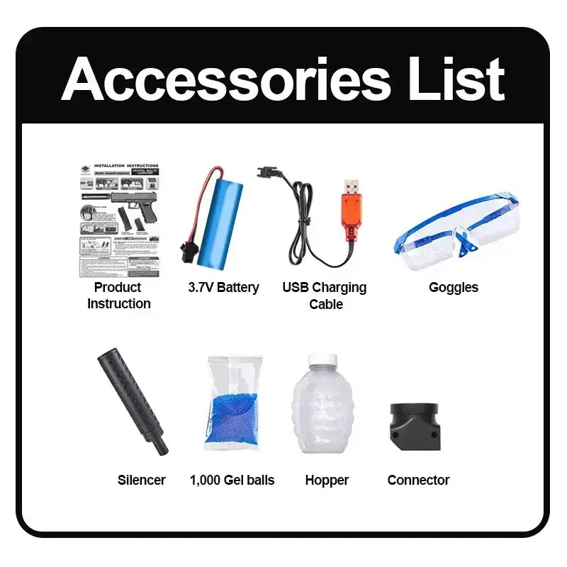 Water Bullet Orbiz Soft Gun Glock USP-S Фото №4