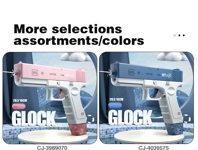 Акумуляторний водяний пістолет Electric Glock Water Gun for Summer Фото №7