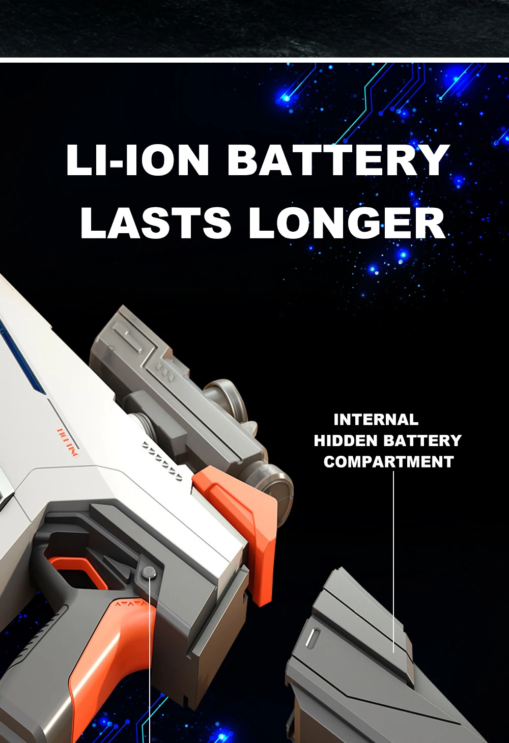 Водяний акумуляторний автомат Water Gun 2307 (650ml) with lithium battery Фото №8