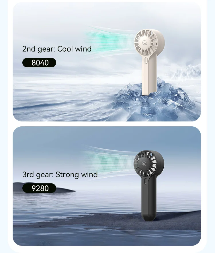 Портативний вентилятор Usams ZB288 9280 rpm. High Speed Motor Фото №7