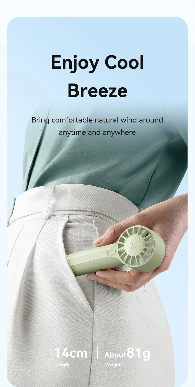 Портативний вентилятор Usams ZB288 9280 rpm. High Speed Motor Фото №9