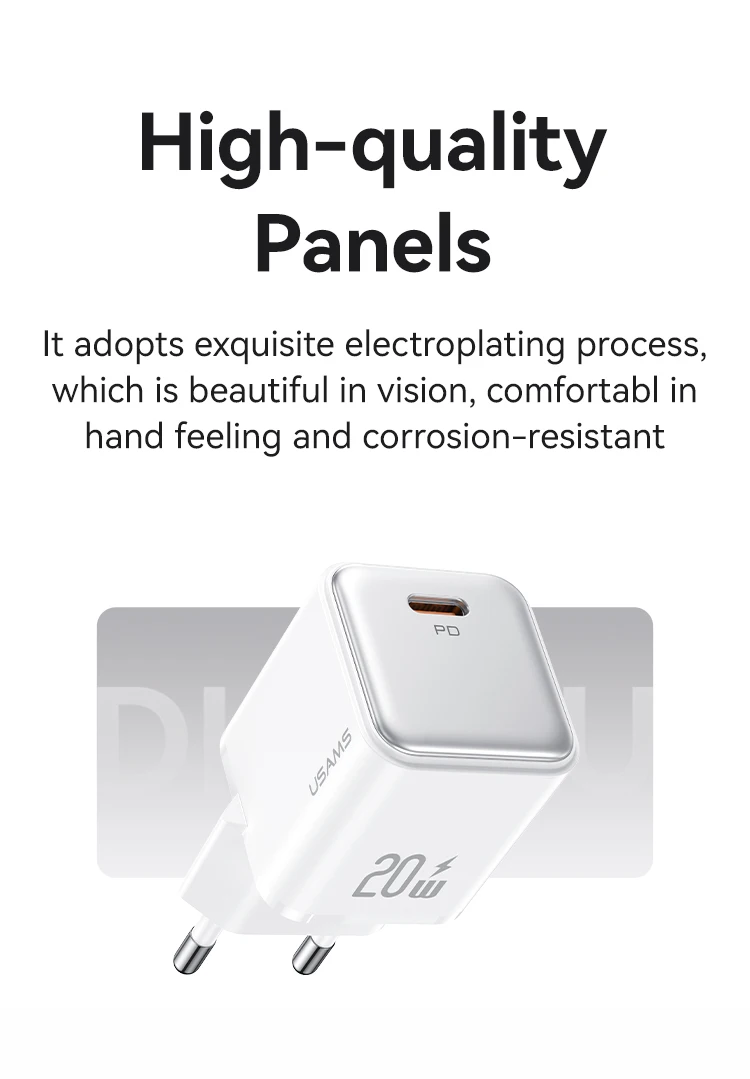 Usams US-CC183 Wall Charger Single USB Type-C PD20W Фото №4