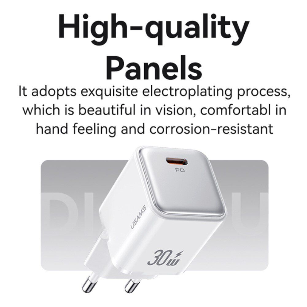 Usams US-CC186 Wall Charger Single USB Type-C PD30W Фото №4