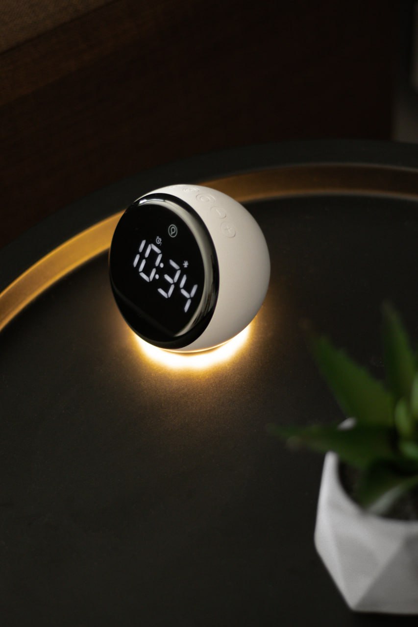 Багатофункціональний бездротовий зарядний пристрій WiWU Wi-W017 15W Wireless Charger + цифровий годинник-будильник + Bluetooth-динамік Фото №6