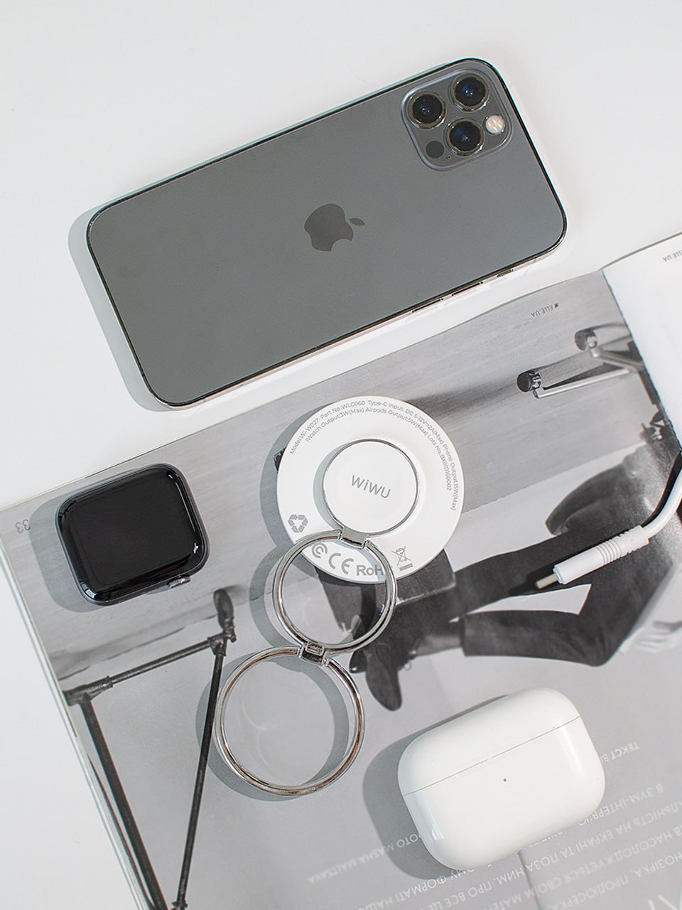 Бездротовий зарядний пристрій WIWU Wi-W027 3 in 1 wireless charger Фото №2