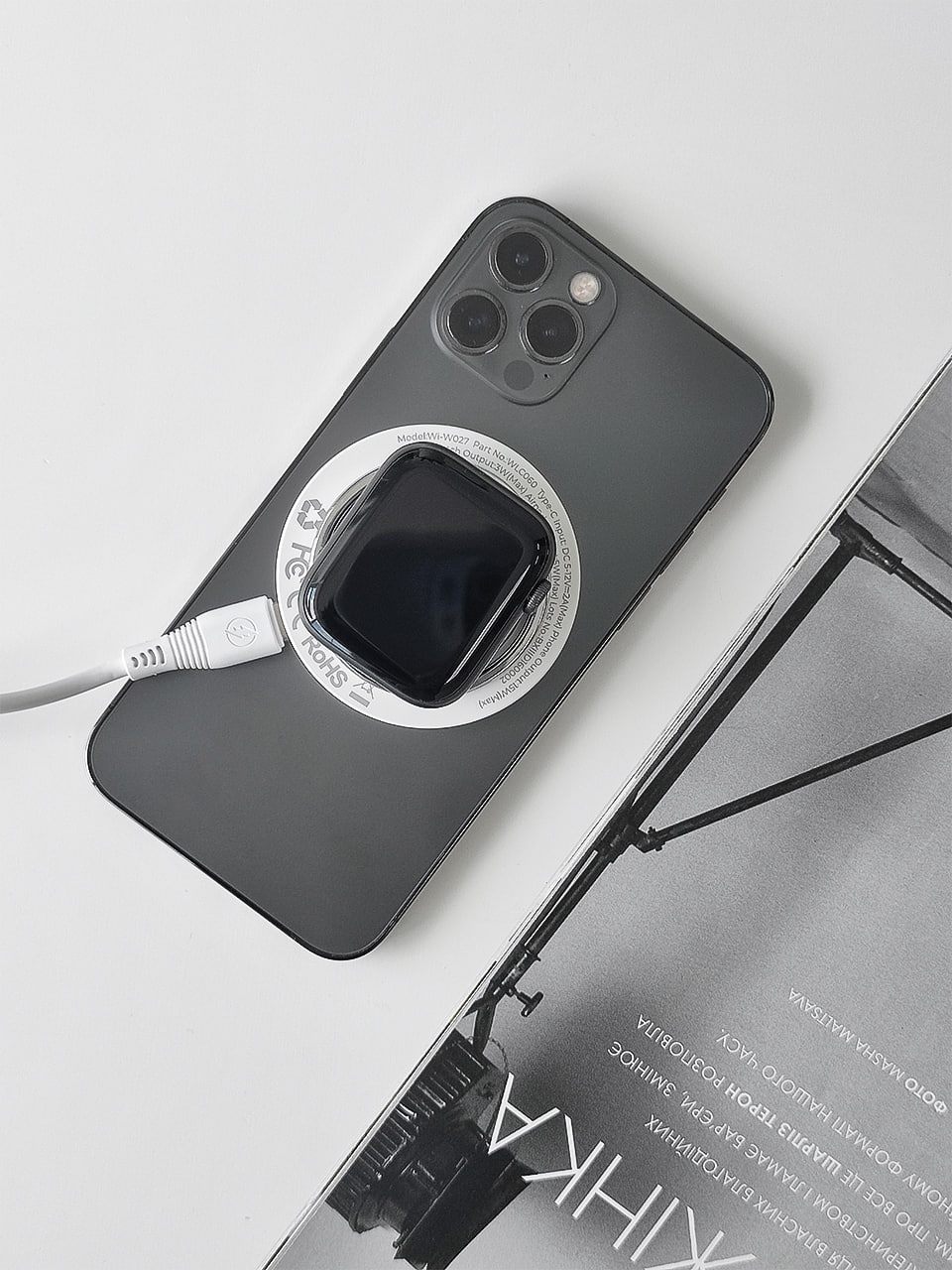 Бездротовий зарядний пристрій WIWU Wi-W027 3 in 1 wireless charger Фото №4