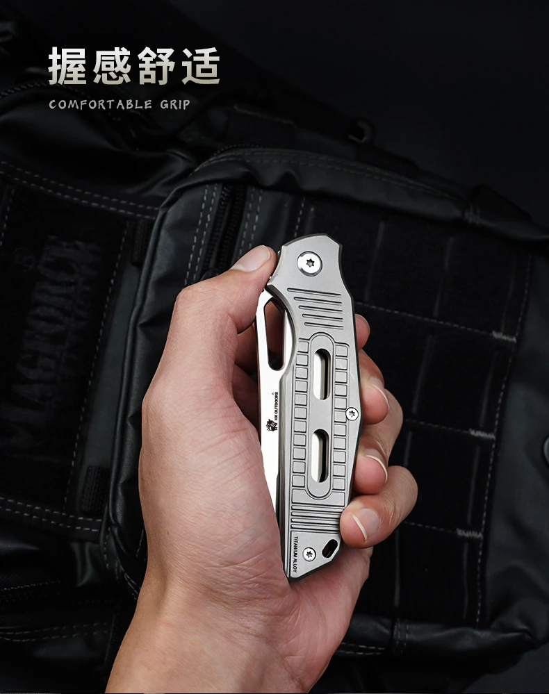 Xiaomi HX Outdoors Handolock Rock X Folding Knife Titanium Version (TD-14T) Фото №11