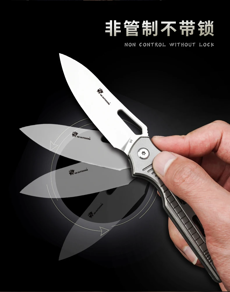 Xiaomi HX Outdoors Handolock Rock X Folding Knife Titanium Version (TD-14T) Фото №9