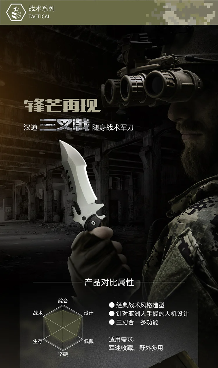 Xiaomi HX Outdoors Trident Outdoor Survival Knife (D-123) 6926912652035 Фото №1
