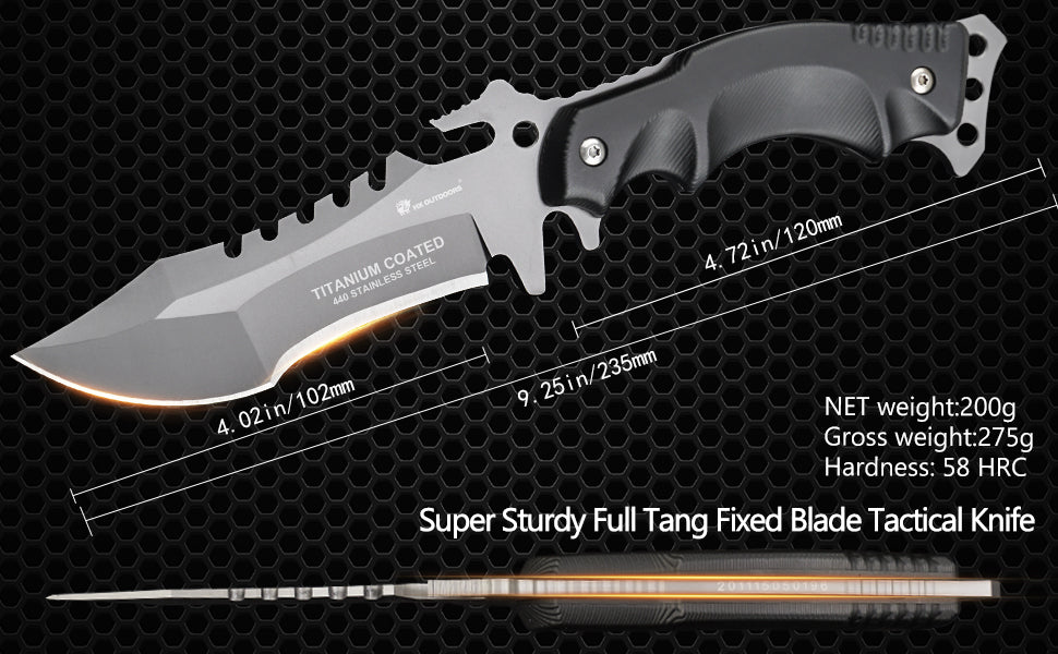 Xiaomi HX Outdoors / Handao Tactical Trident Fixed Blade Knife Black K10 (3.94'' 440 Stainless Steel) D-123 Фото №12