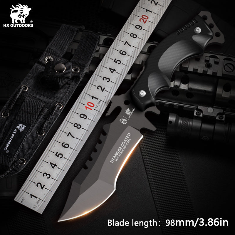 Xiaomi HX Outdoors / Handao Tactical Trident Fixed Blade Knife Black K10 (3.94'' 440 Stainless Steel) D-123 Фото №5