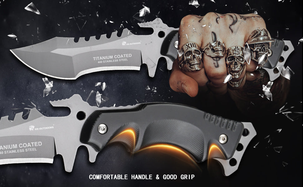 Xiaomi HX Outdoors / Handao Tactical Trident Fixed Blade Knife Black K10 (3.94'' 440 Stainless Steel) D-123 Фото №9