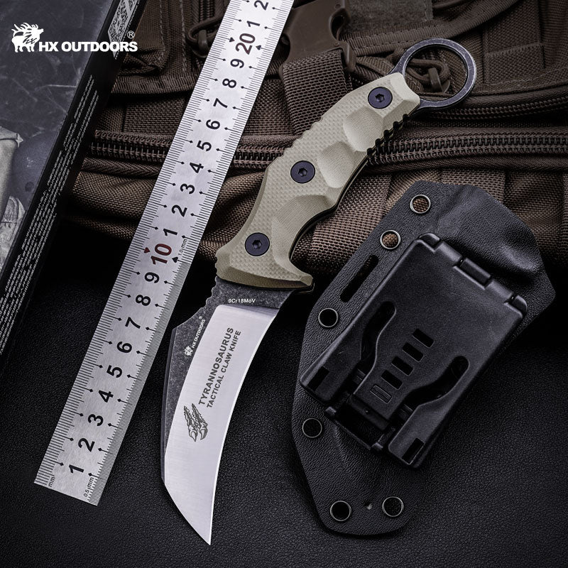 Xiaomi HX Outdoors / Handao Tyrannosaurus Tactical Claw Knife (D-205) 3Cr13 G10 Beige EAN: 6926912663116 Фото №1