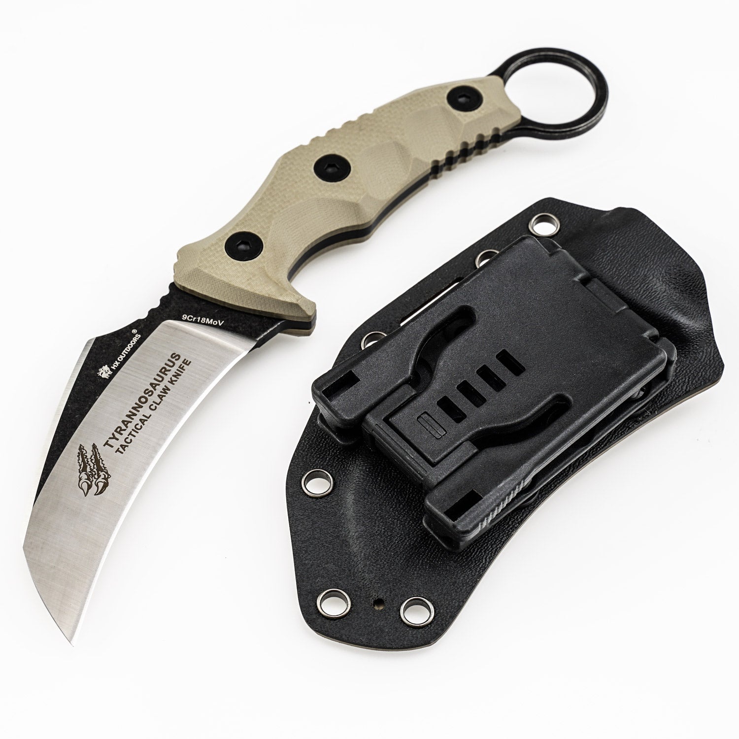 Xiaomi HX Outdoors / Handao Tyrannosaurus Tactical Claw Knife (D-205) 3Cr13 G10 Beige EAN: 6926912663116 Фото №10
