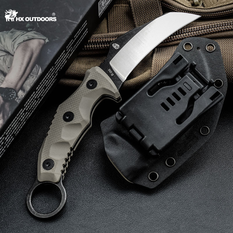 Xiaomi HX Outdoors / Handao Tyrannosaurus Tactical Claw Knife (D-205) 3Cr13 G10 Beige EAN: 6926912663116 Фото №2