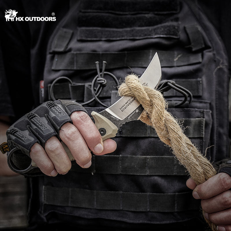 Xiaomi HX Outdoors / Handao Tyrannosaurus Tactical Claw Knife (D-205) 3Cr13 G10 Beige EAN: 6926912663116 Фото №4