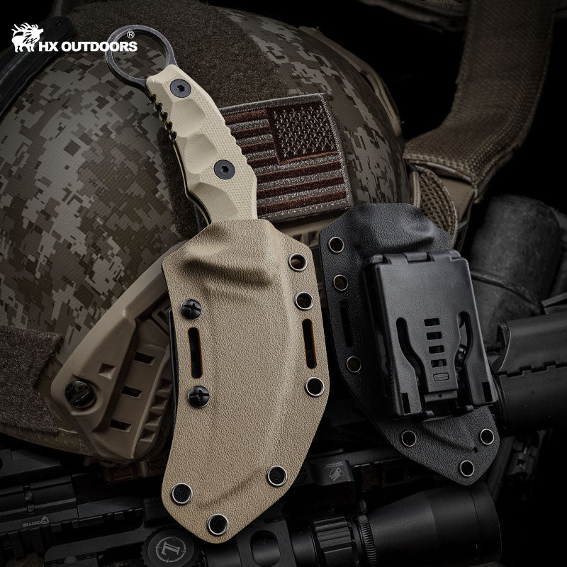 Xiaomi HX Outdoors / Handao Tyrannosaurus Tactical Claw Knife (D-205) 3Cr13 G10 Beige EAN: 6926912663116 Фото №7