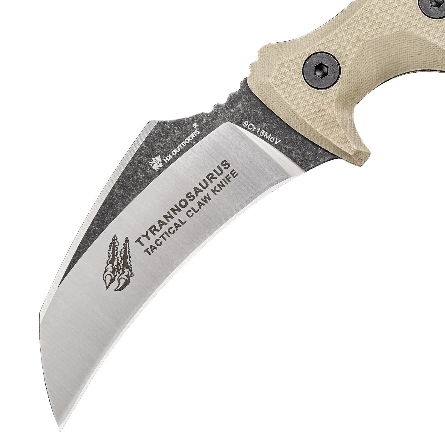 Xiaomi HX Outdoors / Handao Tyrannosaurus Tactical Claw Knife (D-205) 3Cr13 G10 Beige EAN: 6926912663116 Фото №8