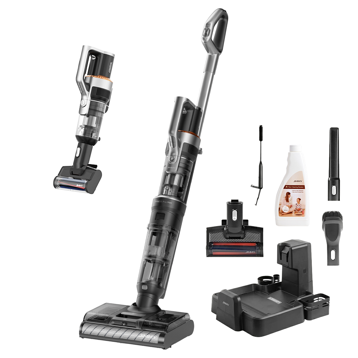 Пылесос ручной беспроводной моющий 2в1 Xiaomi Jimmy HW11 Pro Max, Black (HW11PRO MAX) Фото №1