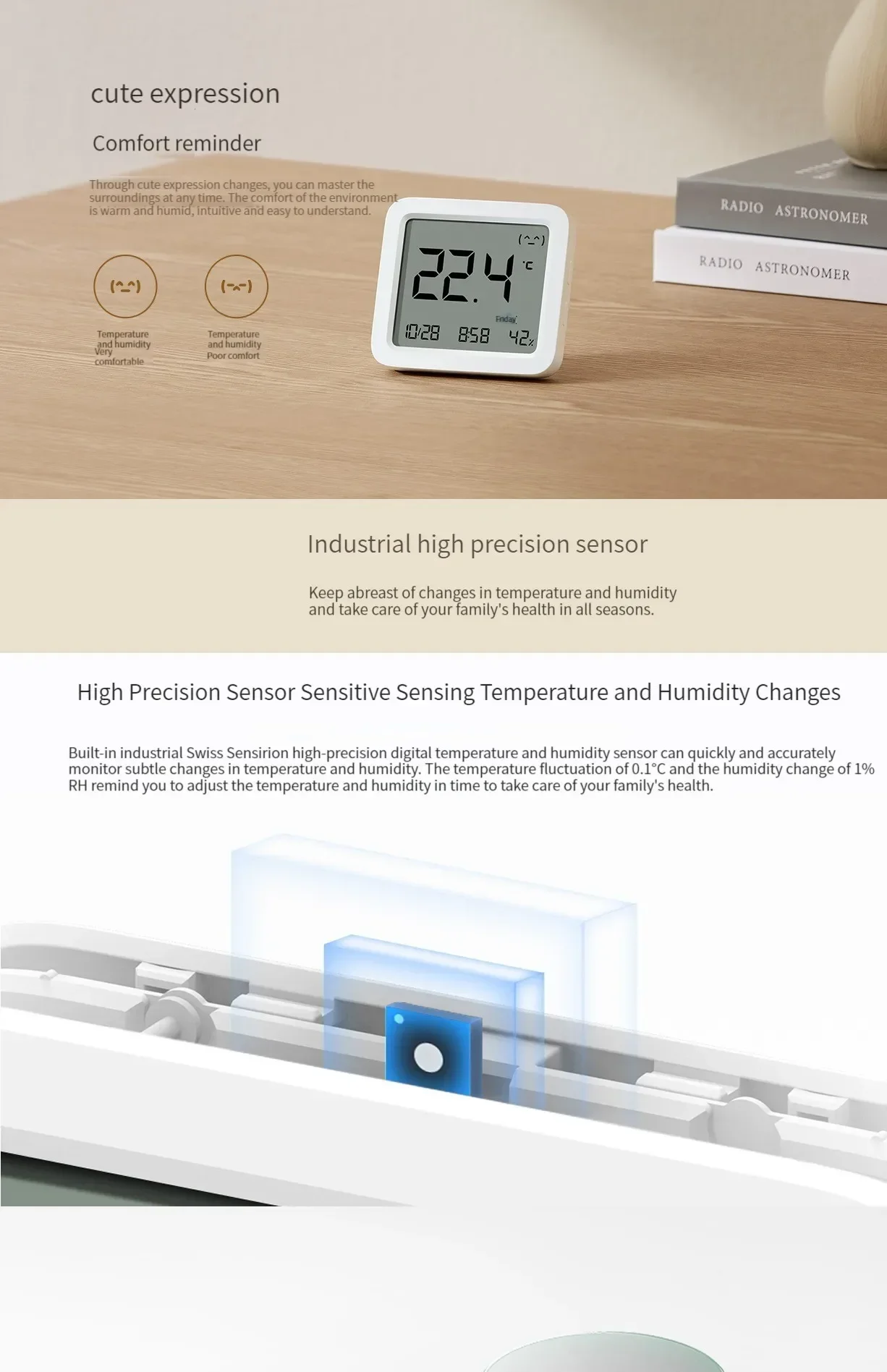 Xiaomi Mijia Smart Meter 3 Smart LCD Bluetooth Thermometer (BHR6971CN) Фото №4