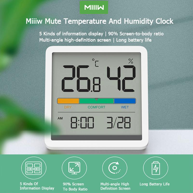 Годинник із датчиком температури та вологості Xiaomi Miiiw Temperature Humidity Clock NK5253 EAN: 6971519750332 Фото №5
