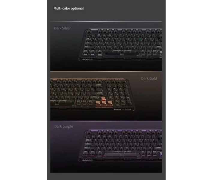 Беспроводная клавиатура Xiaomi Miiw Customized Mechanical Keyboard BlackIO98 Dark Silver (3262407) Фото №9