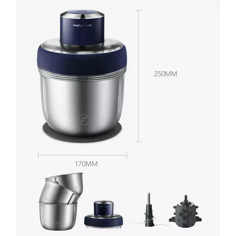 Измельчитель-мясорубка Xiaomi Morphy Richards Food Processor (350W) (вилка USA), Blue (MR9401A) Фото №2