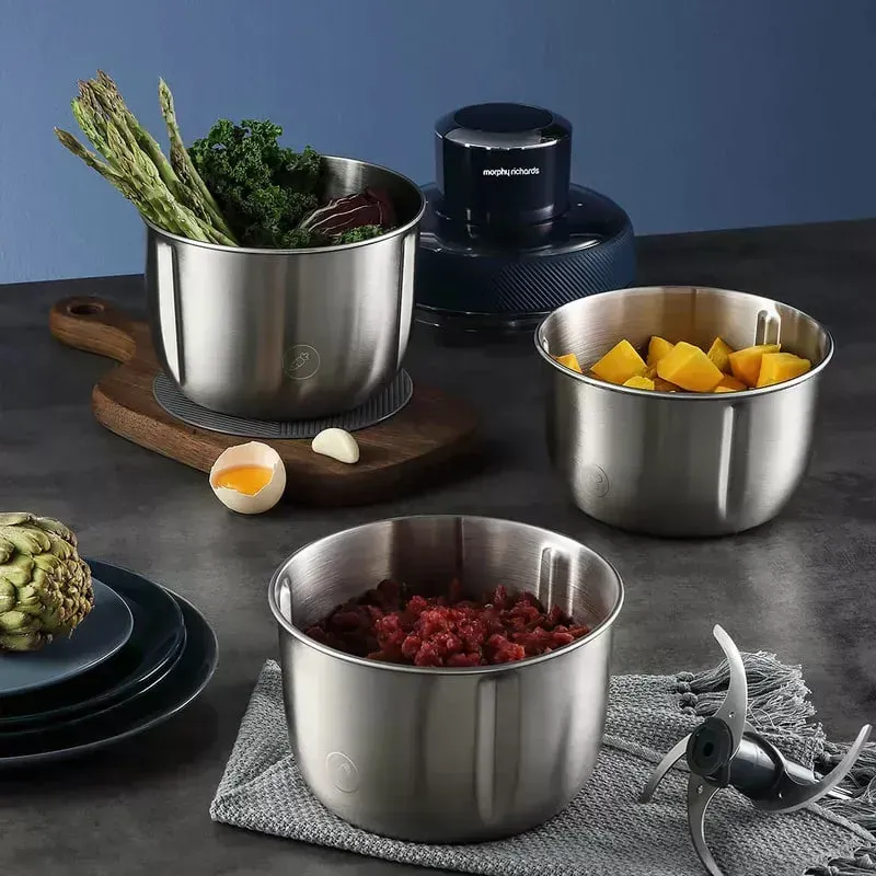 Измельчитель-мясорубка Xiaomi Morphy Richards Food Processor (350W) (вилка USA), Blue (MR9401A) Фото №7