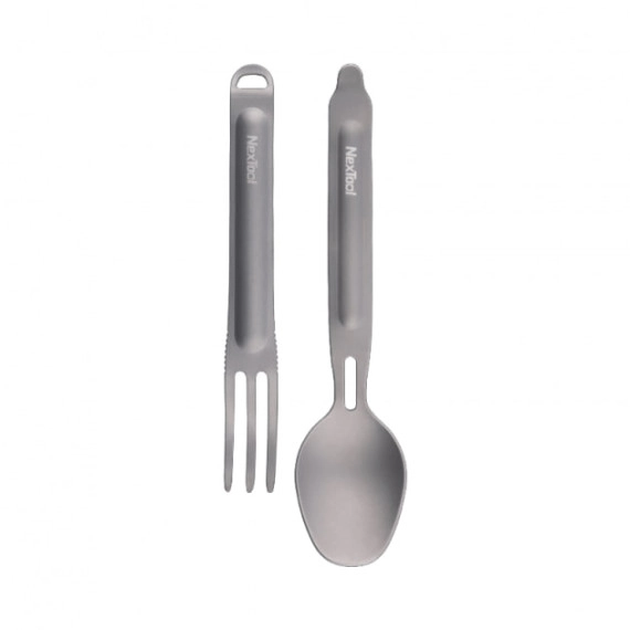 Набор Ложка-Вилка Xiaomi NexTool Outdoor Spoon Fork Grey (3032290) Фото №1