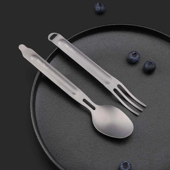Набор Ложка-Вилка Xiaomi NexTool Outdoor Spoon Fork Grey (3032290) Фото №5