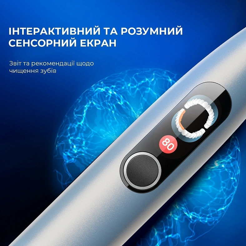 Зубная щетка умная Xiaomi Oclean X Pro Digital Smart Sonic Electric Toothbrush Global, Glamour Silver Фото №6