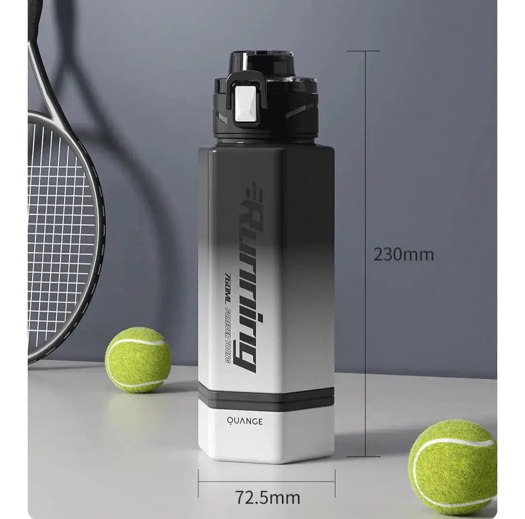Бутылка для воды Xiaomi Quange Full sports cup black and White Tritan 760Ml Water Cup (697222976470) Фото №7