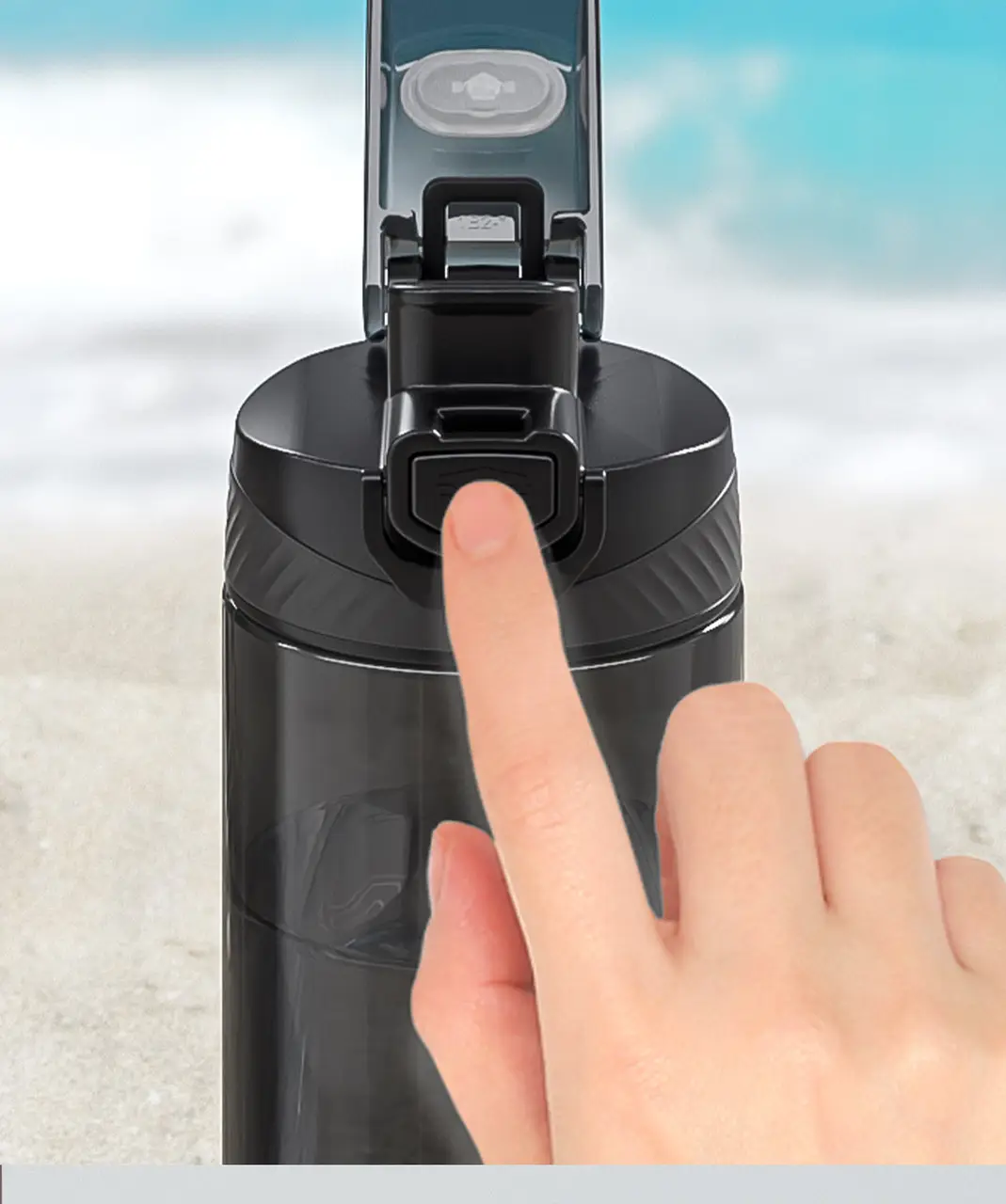 Бутылка для воды Xiaomi Quange Tritan Sports Cup Rock Gray 480ml (3018438) Фото №2