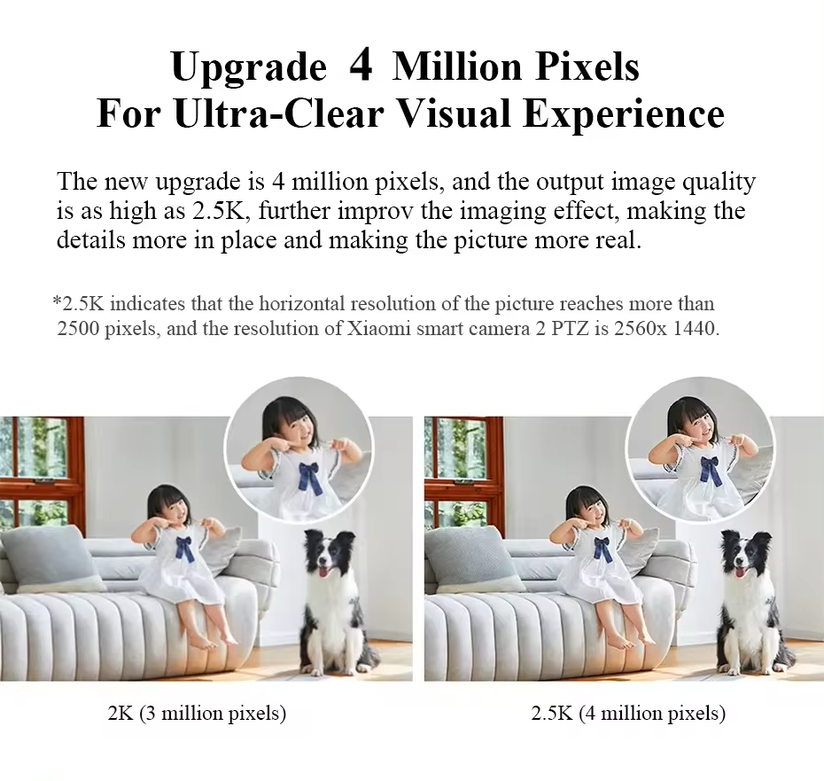 Xiaomi Mi 360º Smart Camera 2 PTZ MJSXJ17CM / BHR7261CN | 4MP 2.5K H265 WiFi 2.4/5 HGz Фото №2