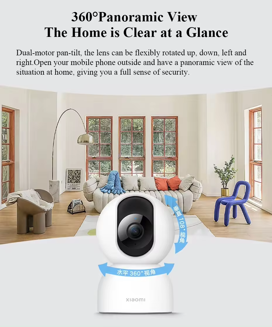 Xiaomi Mi 360º Smart Camera 2 PTZ MJSXJ17CM / BHR7261CN | 4MP 2.5K H265 WiFi 2.4/5 HGz Фото №5