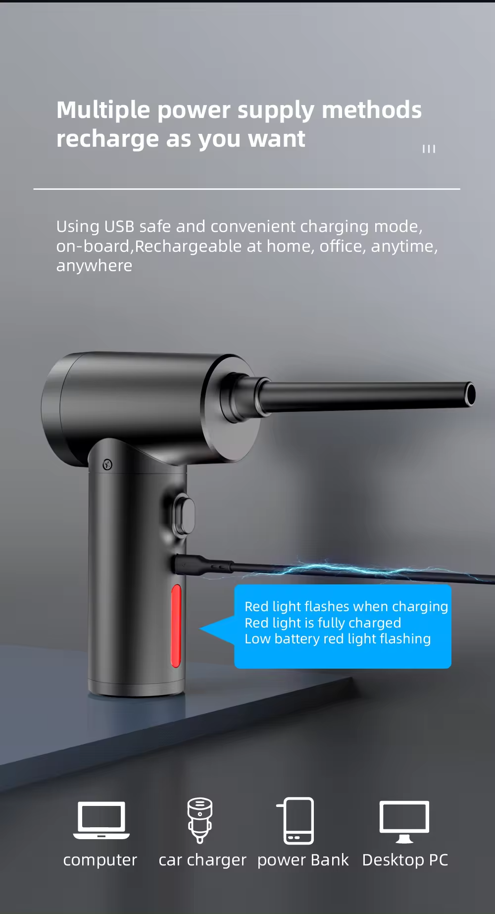 Wireless Portable Dust Blower Cleaning Фото №6