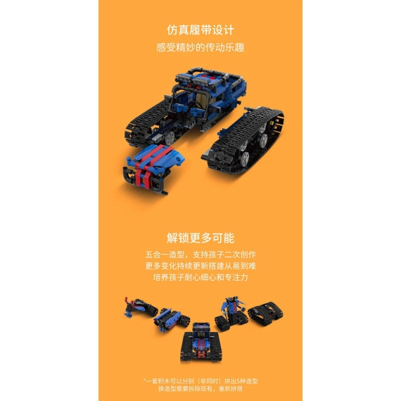 Конструктор Xiaomi Youpin Aplha Egg Programming Mecha GT/S1 5 in 1 (6970081878444) Фото №4