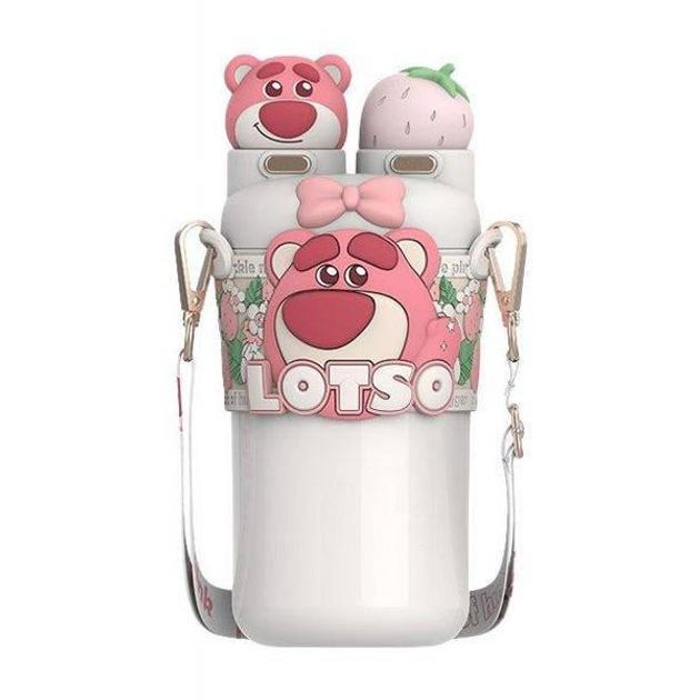 Дитяча пляшка для води Xiaomi Youpin Lotso Strawberry Bear Drinking Children's Thermal Cup (6922111442057) Фото №1