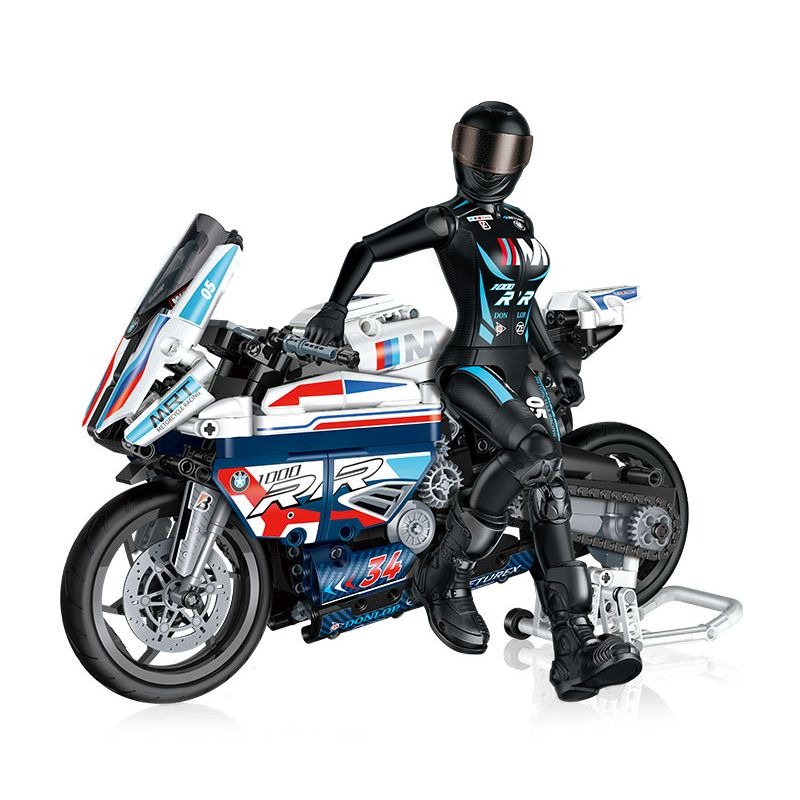 2023New 70005 901pcs Moc Motorcycle Technical Building Blocks Model Assembling City Sports Фото №7