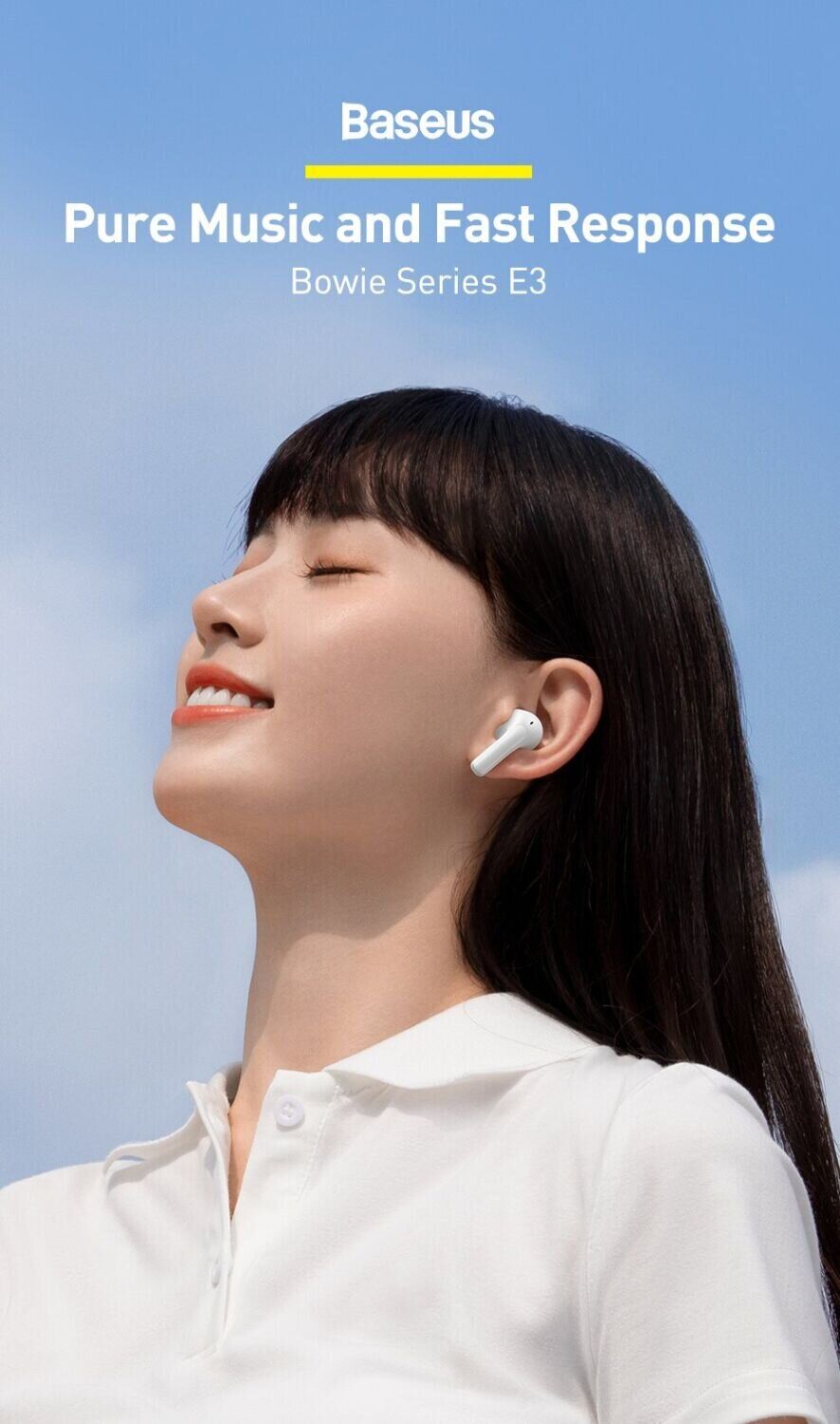 Бездротові навушники TWS Baseus Bowie E3 BT5.0 True Wireless Earphones Black Оригінал!