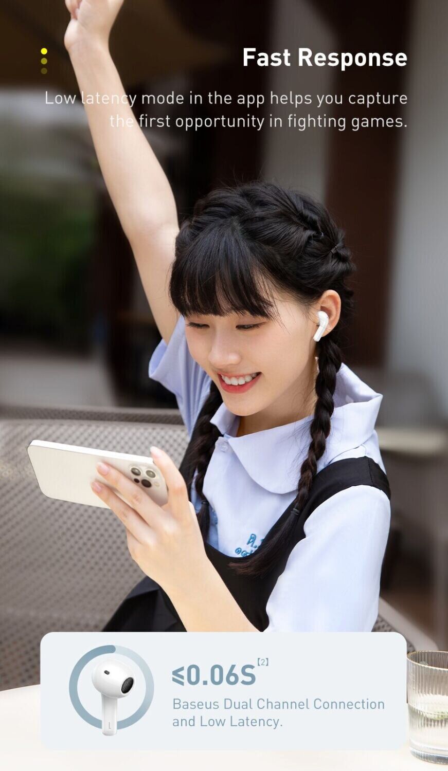 Бездротові навушники TWS Baseus Bowie E3 BT5.0 True Wireless Earphones Black Оригінал! Гарнитура Вкладыши Bluetooth