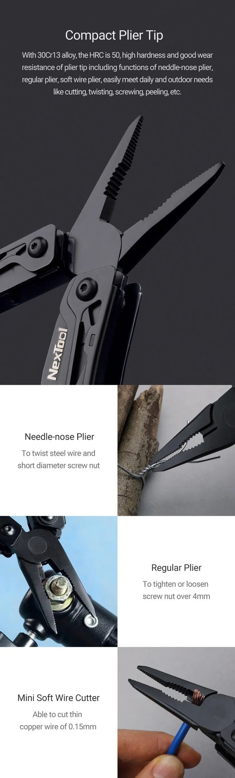 Xiaomi NexTool Black Knight NE20044 Оригинал! Складной Повседневный