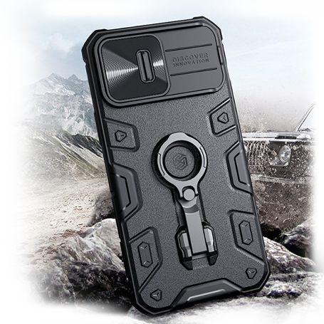 Nillkin Camshield Armor Pro no logo iPhone 14 Max Black Поликарбонат Черный Для телефона Панель (Накладка на корпус)
