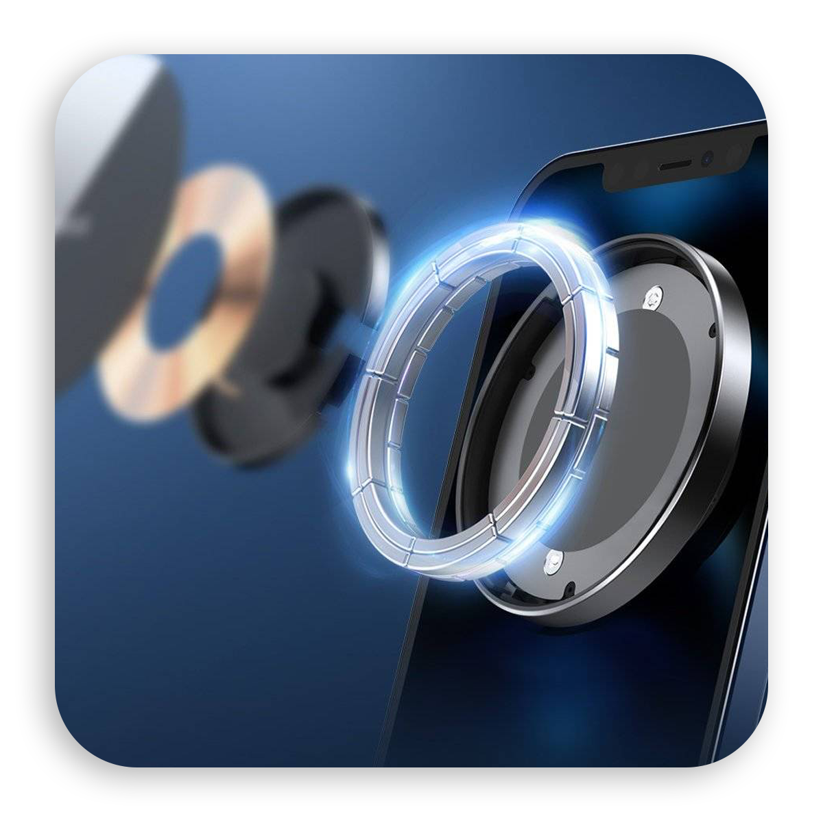 MagSafe Baseus Big Energy Wireless Charger 15W WXJN-01 Black Телефона На торпедо авто Универсальный