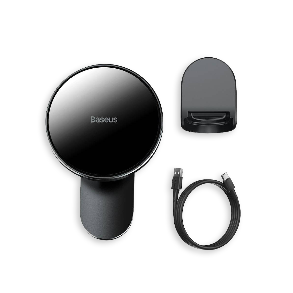 MagSafe Baseus Big Energy Wireless Charger 15W WXJN-01 Black Телефона На торпедо авто Универсальный Apple Разборная