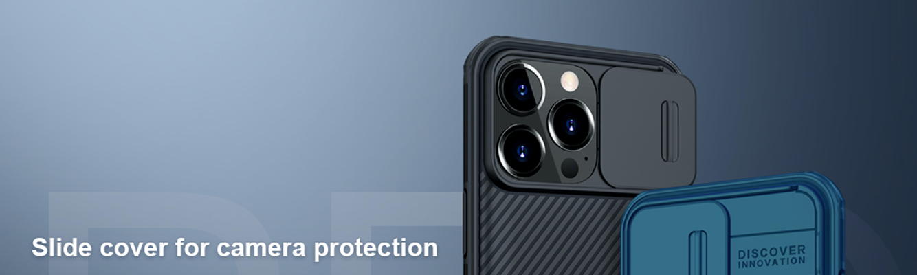 Nillkin CamShield Pro Case для Apple iPhone 13 Max Blue Для телефона Панель (Накладка на корпус) Усиленные борты чехла Противоударный Рифленая текстура