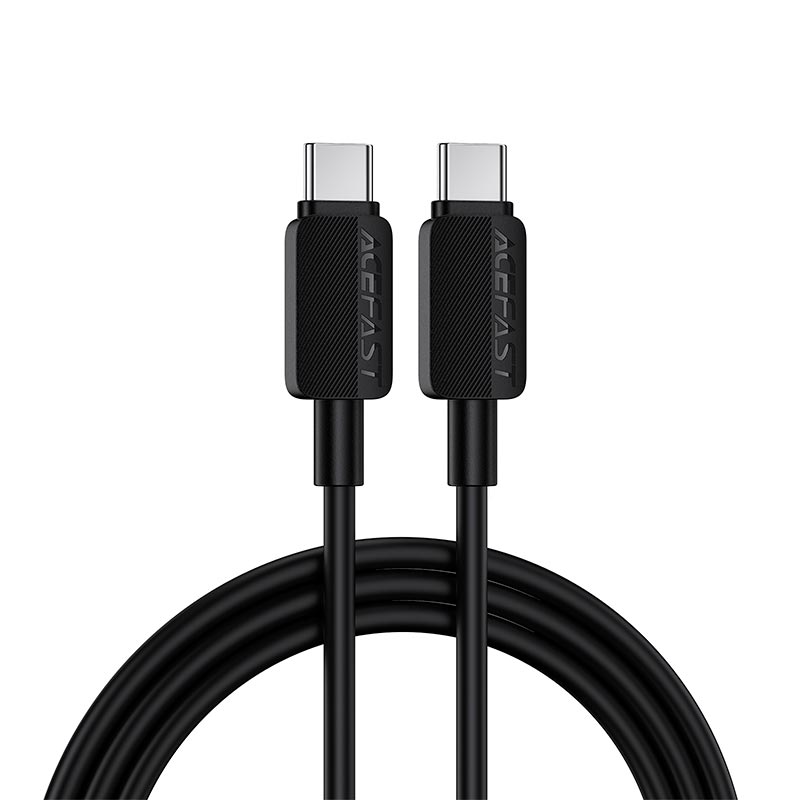 Кабель ACEFAST USB-C to USB-C PVC charging data cable C26-03 |1.2m, 60W/3A| black (6974316287100) Черный на картинке №2