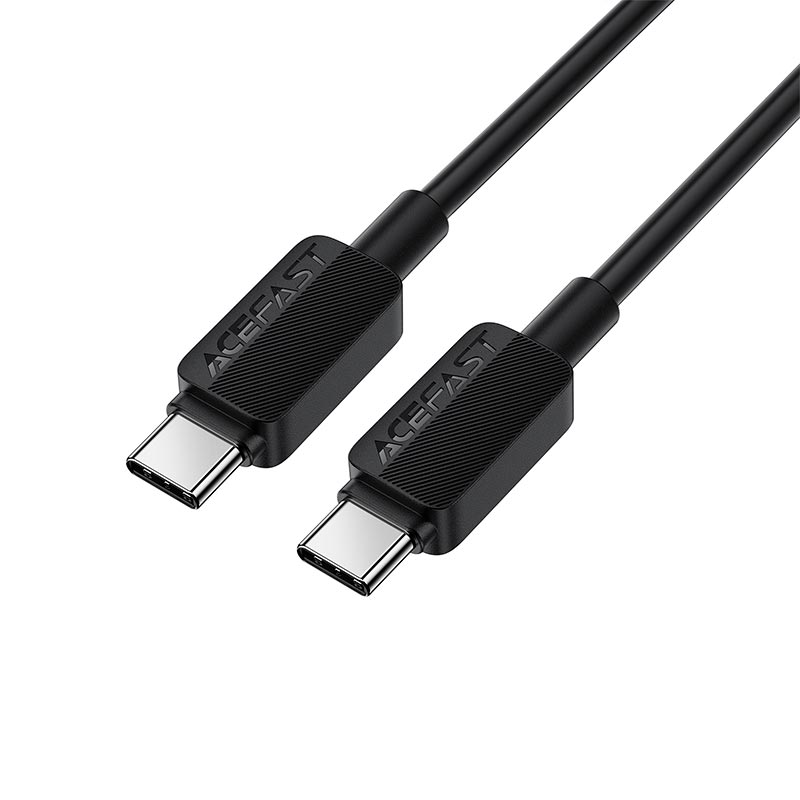Кабель ACEFAST USB-C to USB-C PVC charging data cable C26-03 |1.2m, 60W/3A| black (6974316287100) Черный на картинке №4