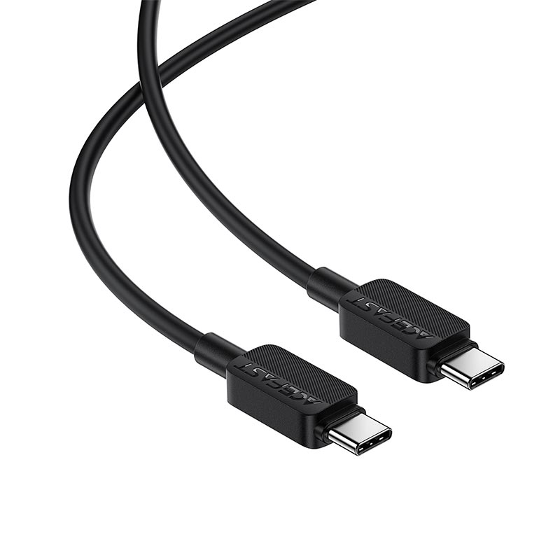 Кабель ACEFAST USB-C to USB-C PVC charging data cable C26-03 |1.2m, 60W/3A| black (6974316287100) Черный на картинке №6